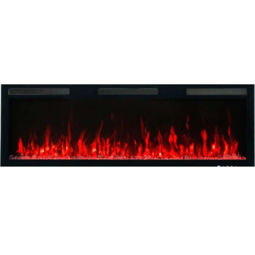 Majestic PRO Wandmontierter Elektrischer Kamin 84" (213 cm) | Aflamo | Elektro Wandkamin | Schwarz