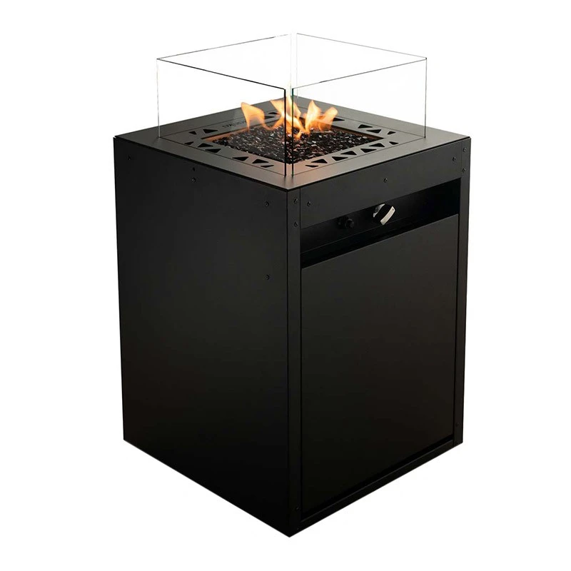 Planika Fires Square - Outdoor-Gaskamin - Für die Terrasse oder den Garten - Halten Sie sich an kühlen Abenden warm - Widerstandsfähiges Material - 