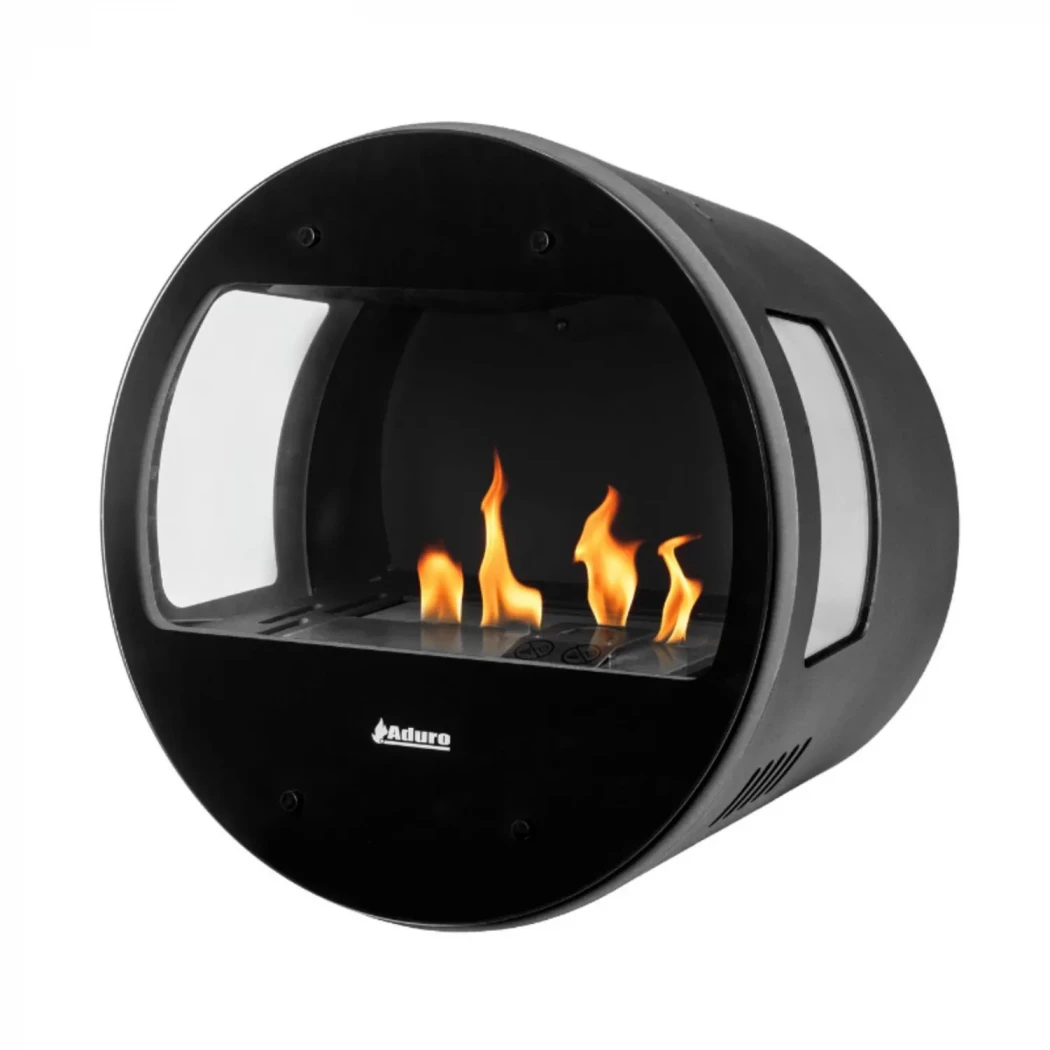 Aduro B1 - Wandmontierter Bioethanol-Kamin | Aduro | Bioethanol Wandkamin | Schwarz