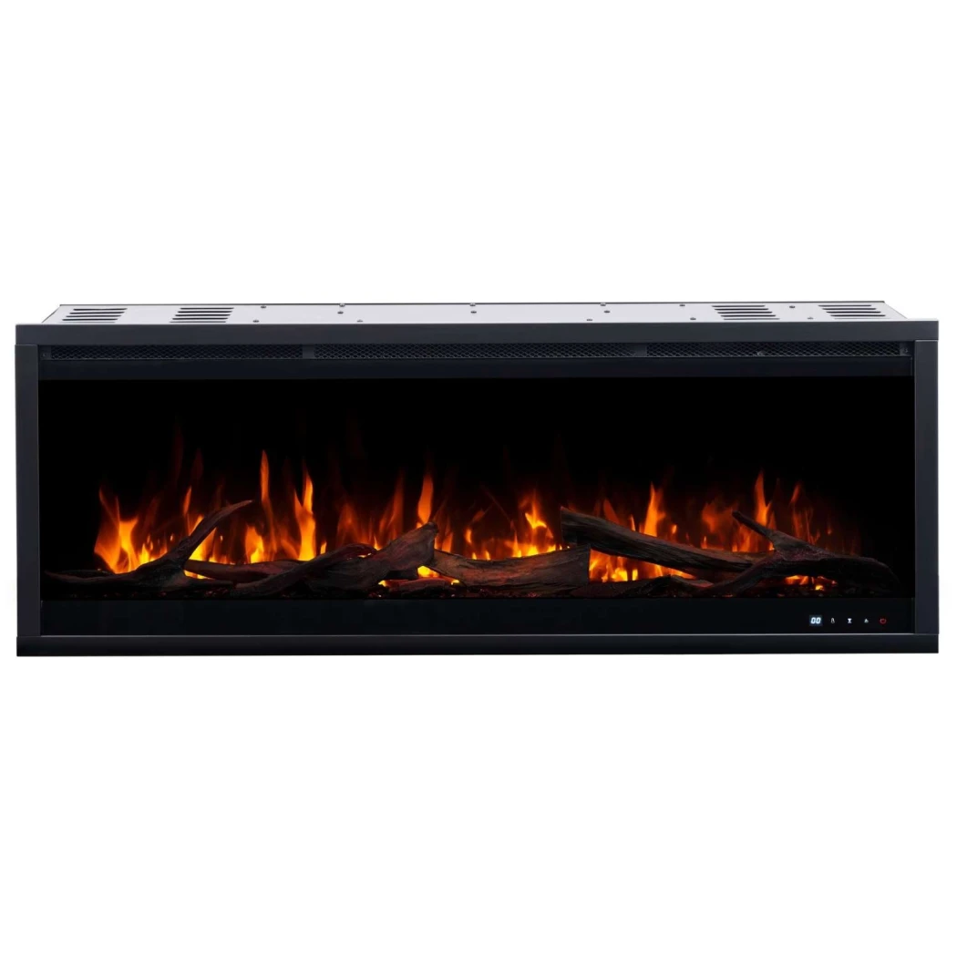 Aflamo Royal 3D 160 cm Elektrischer Kamin | | Elektro Kamineinsatz Frontöffnung , Elektro Wandkamin | Schwarz