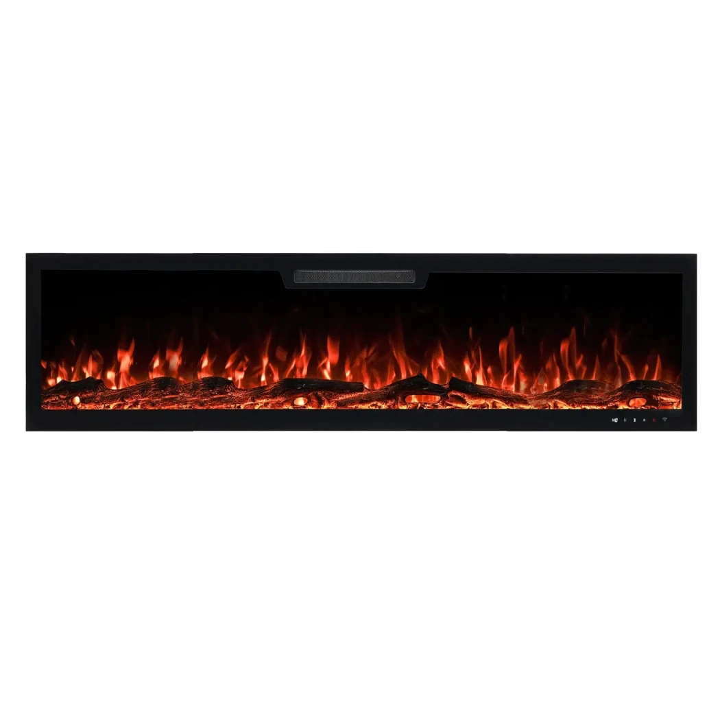 Aflamo Elite 153 cm Elektrokamin | | Elektro Kamineinsatz Frontöffnung , Elektro Wandkamin | Schwarz