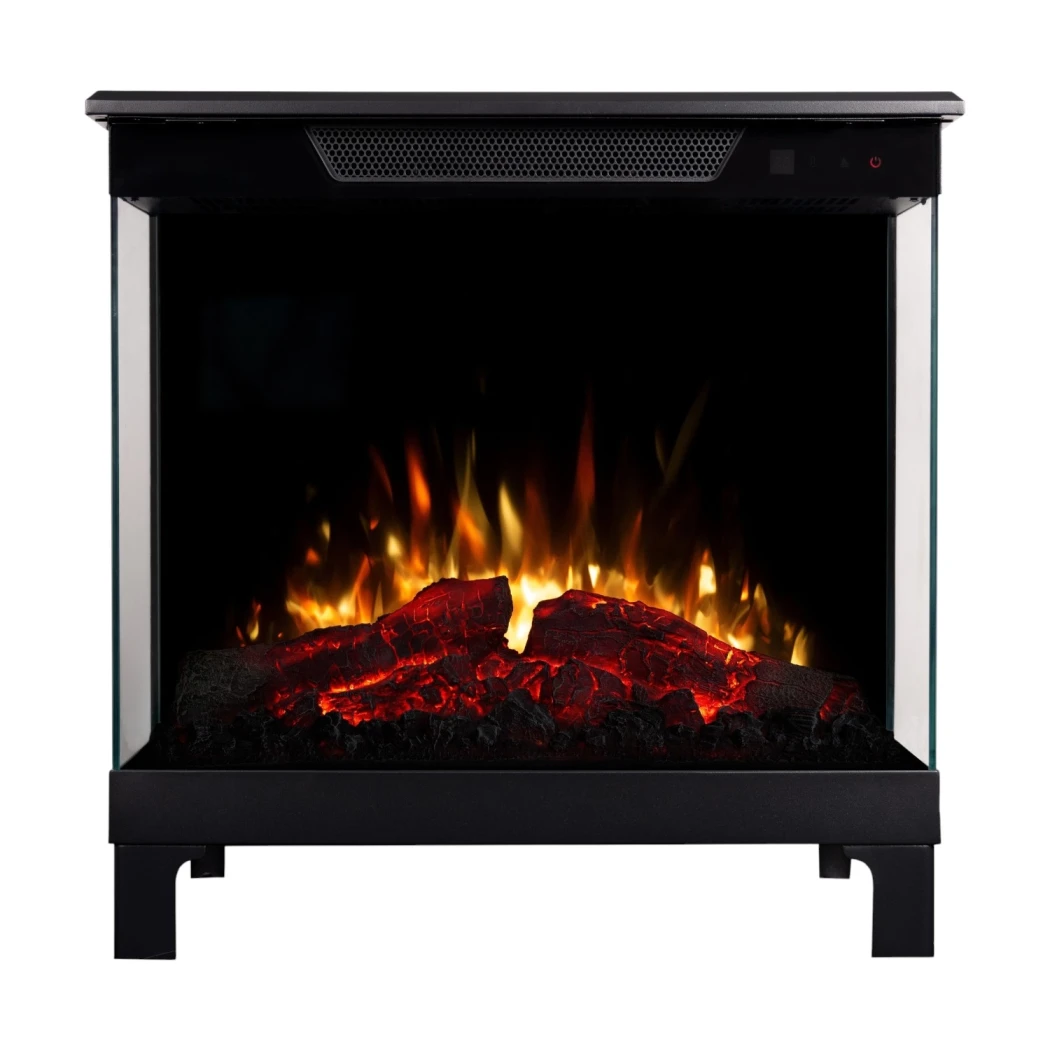 Aflamo Tower 3D 61 cm Elektrischer Kamin | | 3-sided electric fireplace , Freistehender Elektrokamin | Schwarz