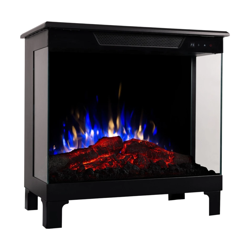 Aflamo Tower 3D 56 cm Elektrischer Kamin | | 3-sided electric fireplace , Freistehender Elektrokamin | Schwarz