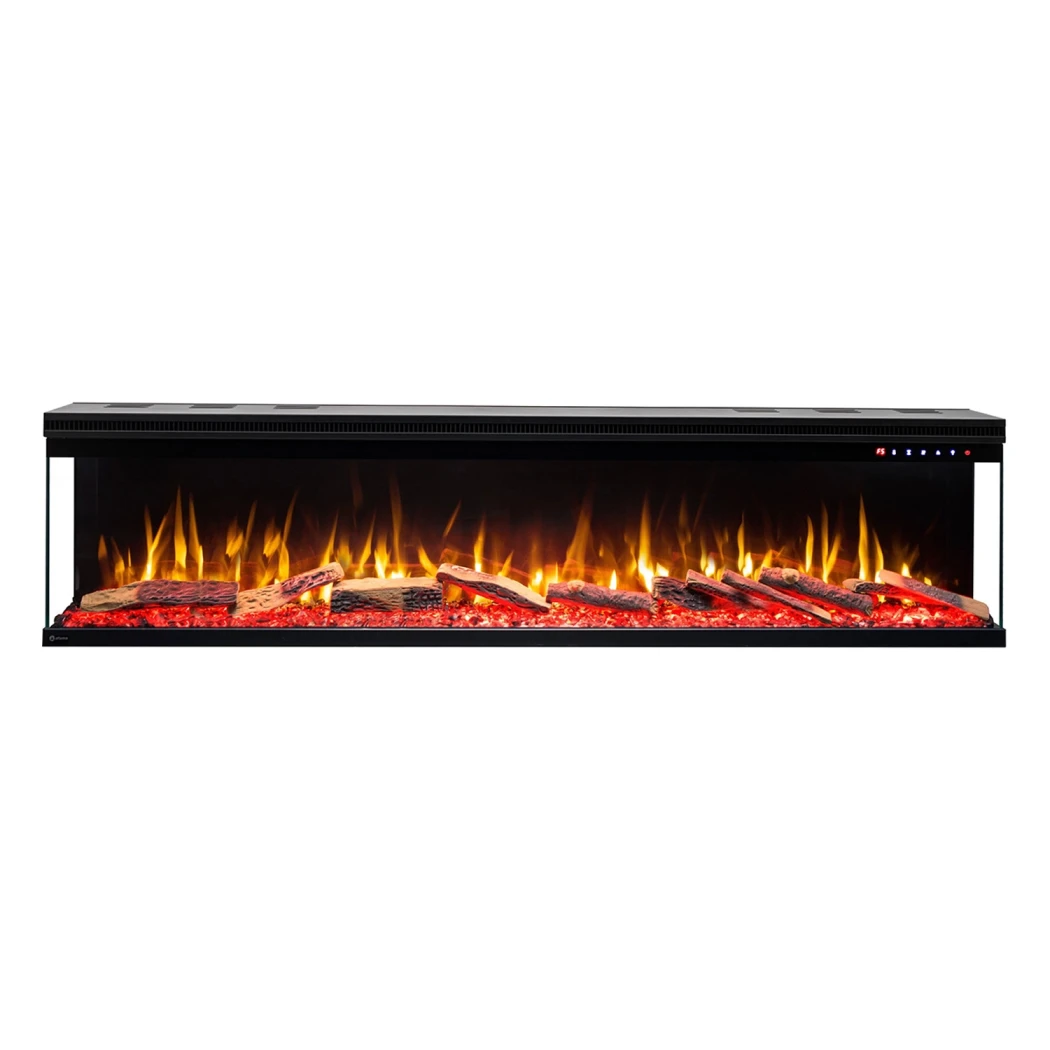 Aflamo Unique 166 cm Elektrischer Kamin – Wandmontage oder Einbau, LED-Flamme, 6 Farben, 1,5 kW Wärme