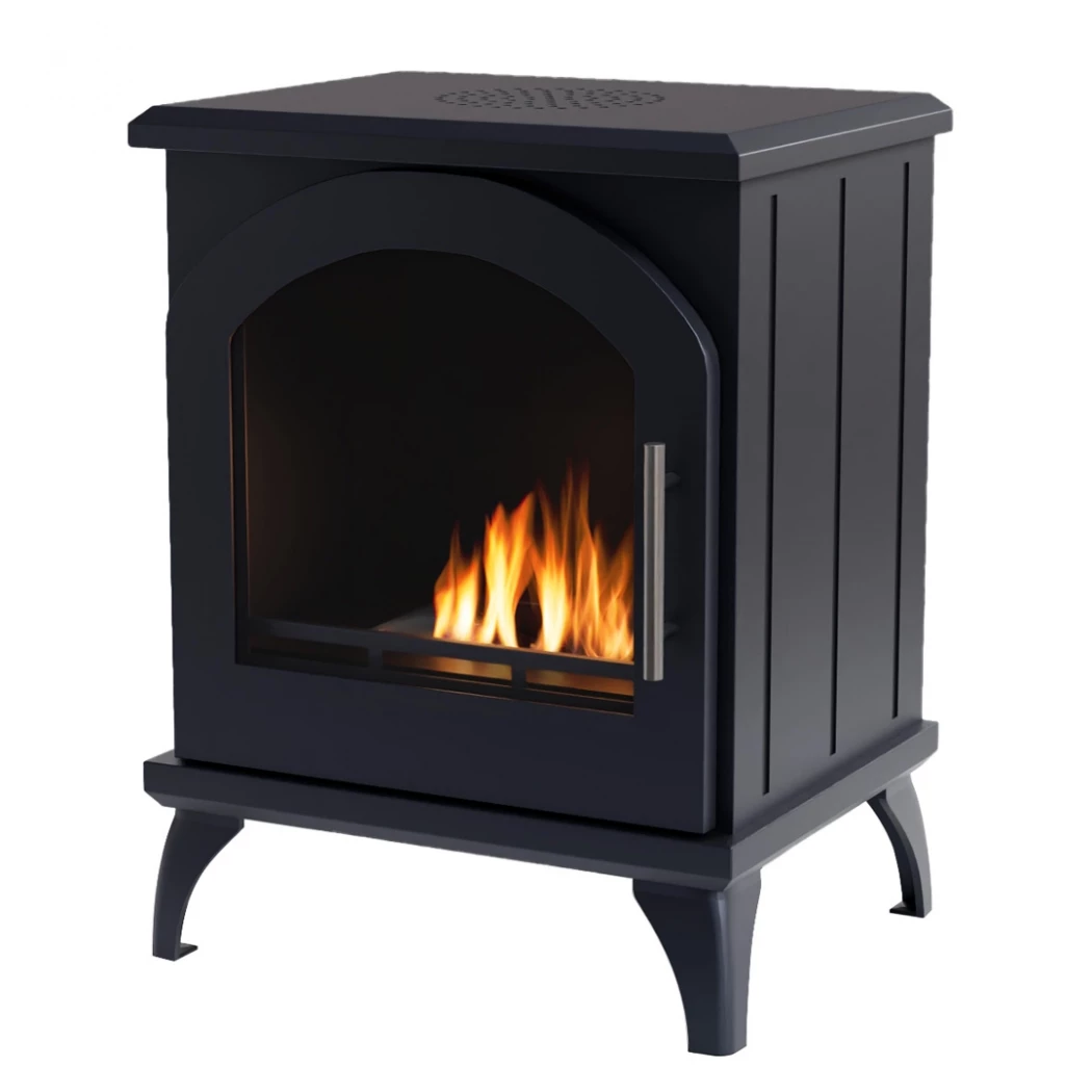ScandiFlames Austin Black – Freistehender Bioethanol-Kaminofen – 5 Stunden Brenndauer – 1,6 kW Heizleistung