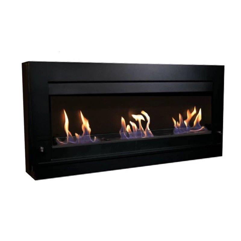 Großer Wandkamin - Schwarz ScandiFlames | Bioethanol-kamin-shop.de | Bioethanol Wandkamin