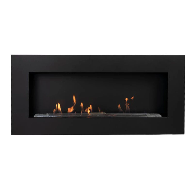Murus 1200 - Schwarz | ScandiFlames | Bioethanol Wandkamin | Schwarz