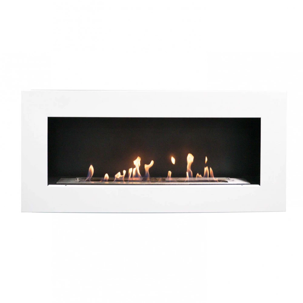 Murus 1200 - Glänzend Weiß | ScandiFlames | Bioethanol Wandkamin | Weiß