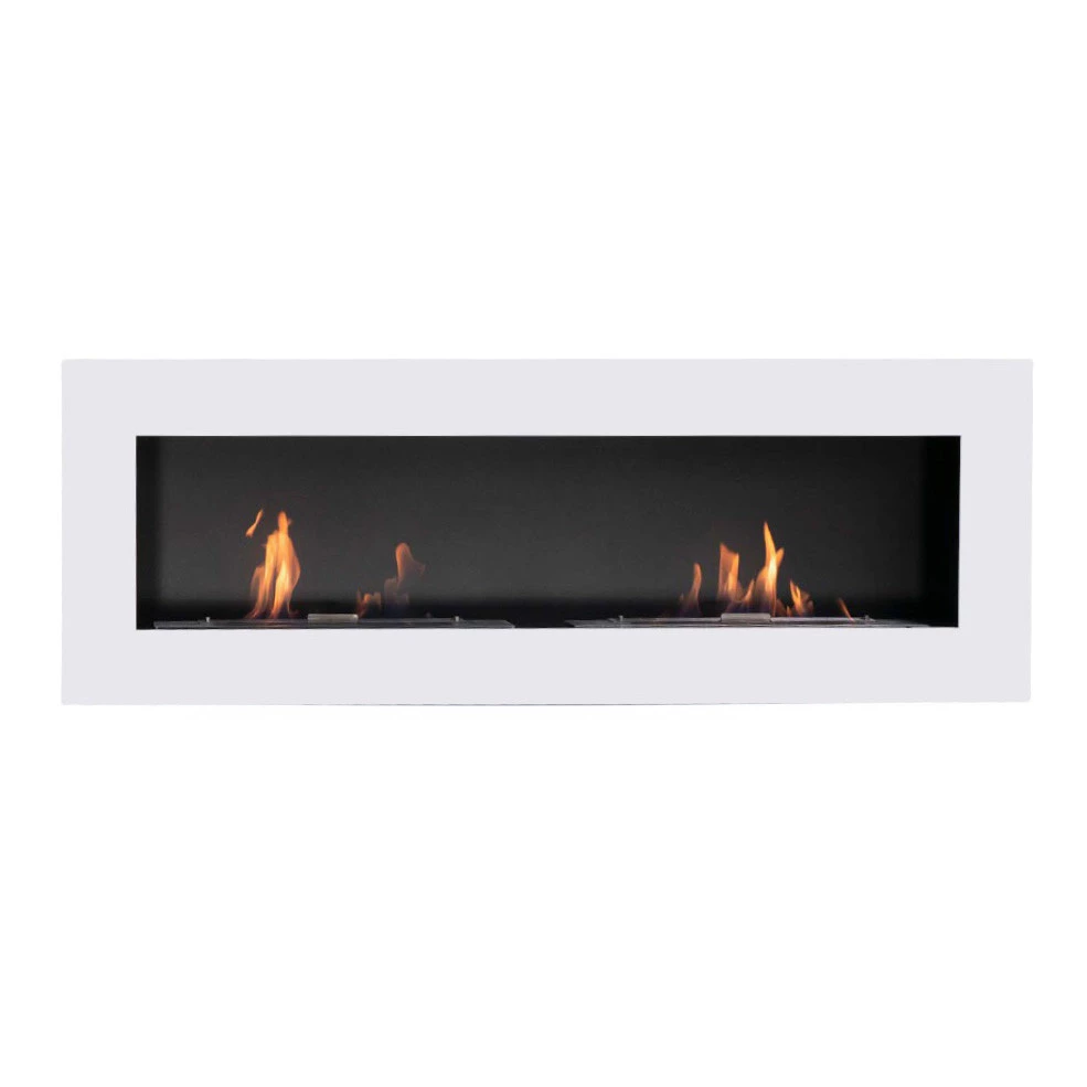 Murus 1600 - Weiß glänzend | ScandiFlames | Bioethanol Wandkamin | Weiß