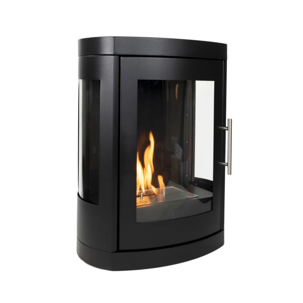 Oregon - Wandmontierter Bioethanol Ofen | ScandiFlames | Bioethanol Wandkamin | Schwarz