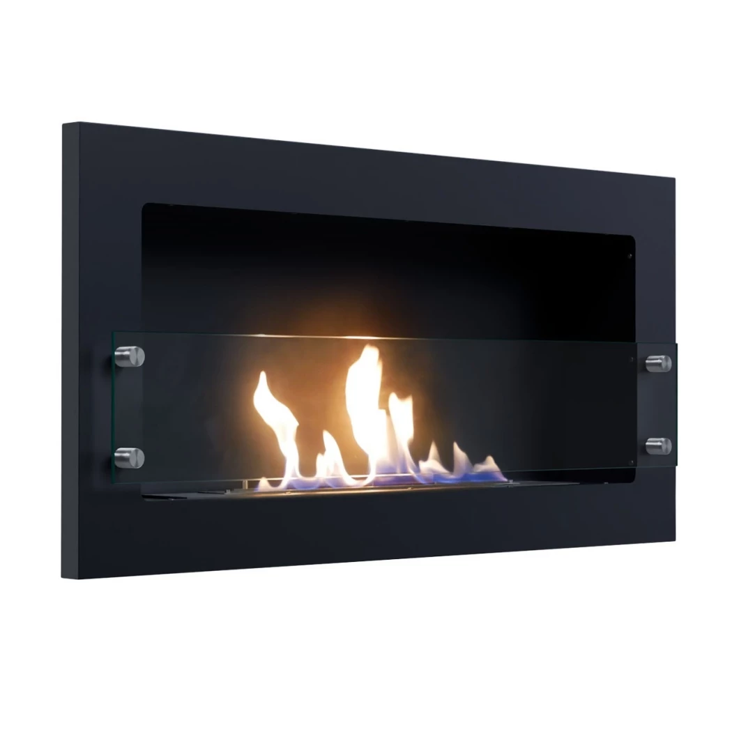 Texas - Schwarzer Wandkamin | ScandiFlames | Bioethanol Wandkamin | Schwarz
