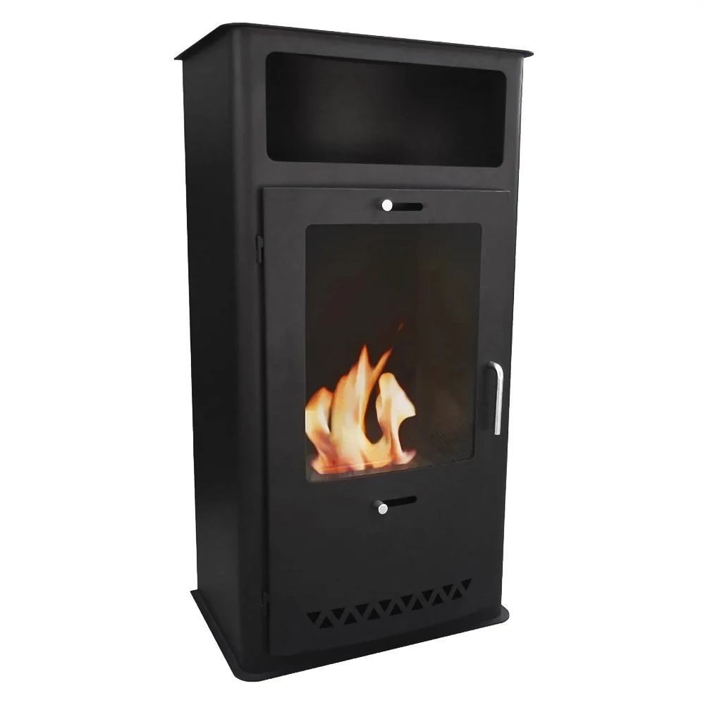 Boston Schwarz - Bioethanol-Kamin im traditionellen Kamin-Design | von ScandiFlames - klassischer Ofenlook