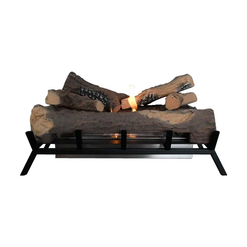 ScandiFlames Bioethanol-Kamin Grate mit Keramischem Holz - 2,5-Liter-Brenner - Umwandlung Ihres traditionellen Kamins