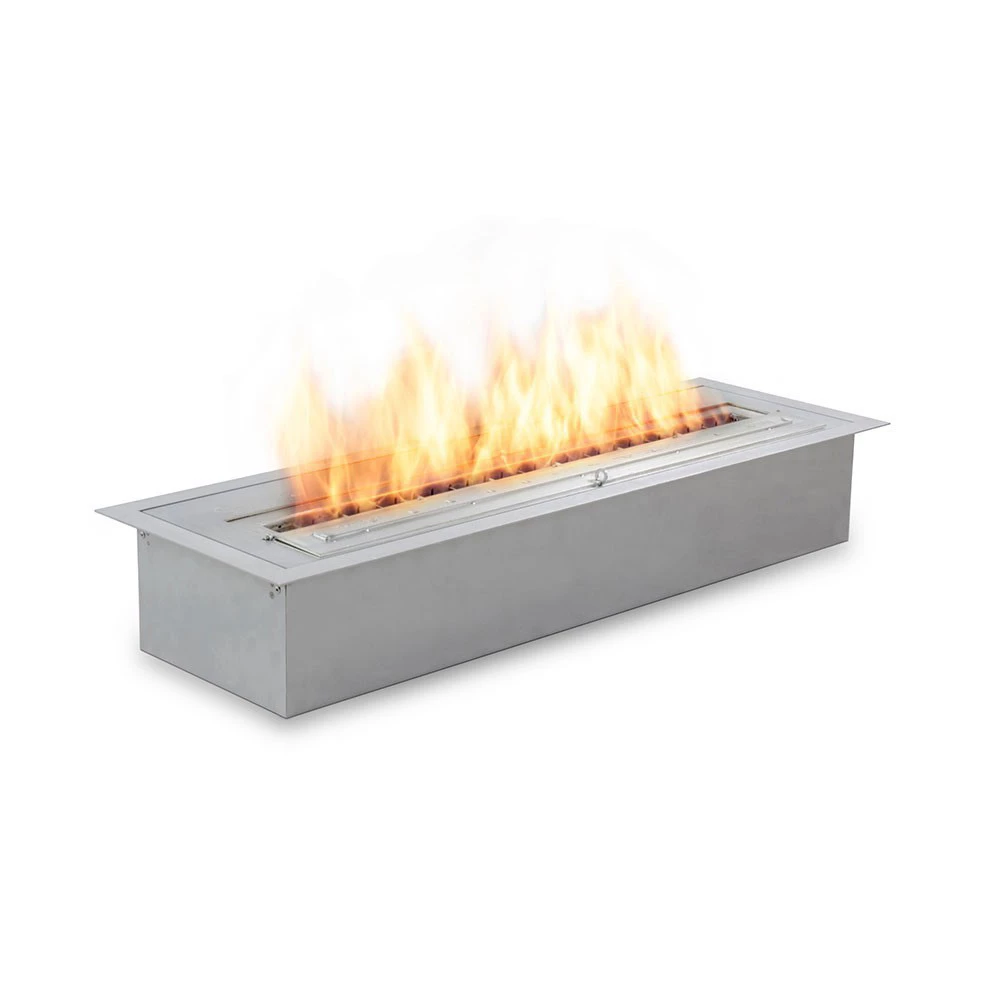 XL700 Bioethanol Brenner | EcoSmart Fire | Manueller Bioethanol Brenner | Schwarz , Rostfreier Stahl