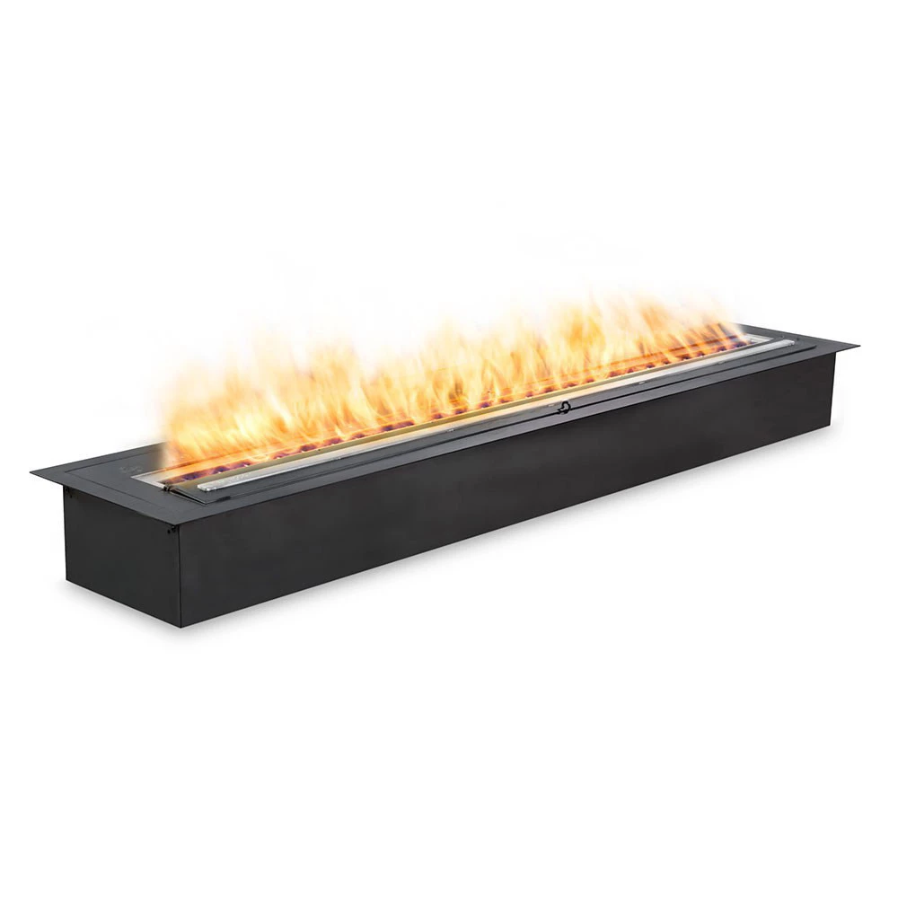 XL1200 Bioethanol Brenner | EcoSmart Fire | Manueller Bioethanol Brenner | Schwarz , Rostfreier Stahl