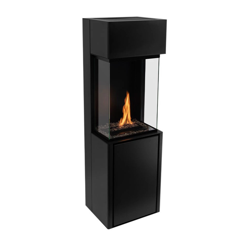 Planika Arcticon Schwarz | Planika Fires | Freistehender Ethanol Kamin | Schwarz