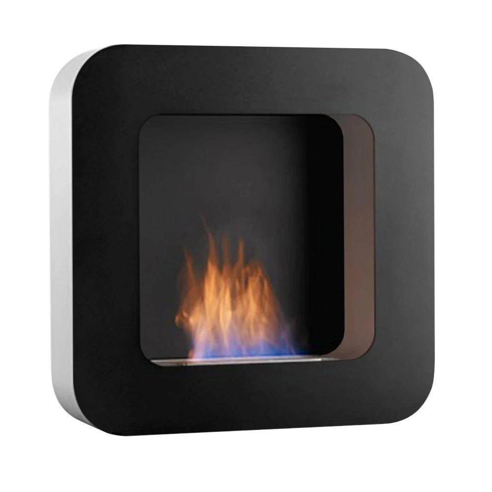 Safretti Curva BL - Schwarz | Safretti | Bioethanol Wandkamin | Weiß , Schwarz