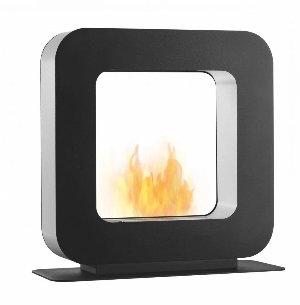 Safretti Curva ST - Schwarz | | Freistehender Ethanol Kamin | Weiß , Schwarz