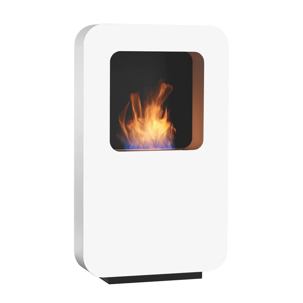Safretti Curva XL - Weiß | Safretti | Freistehender Ethanol Kamin | Schwarz , Weiß