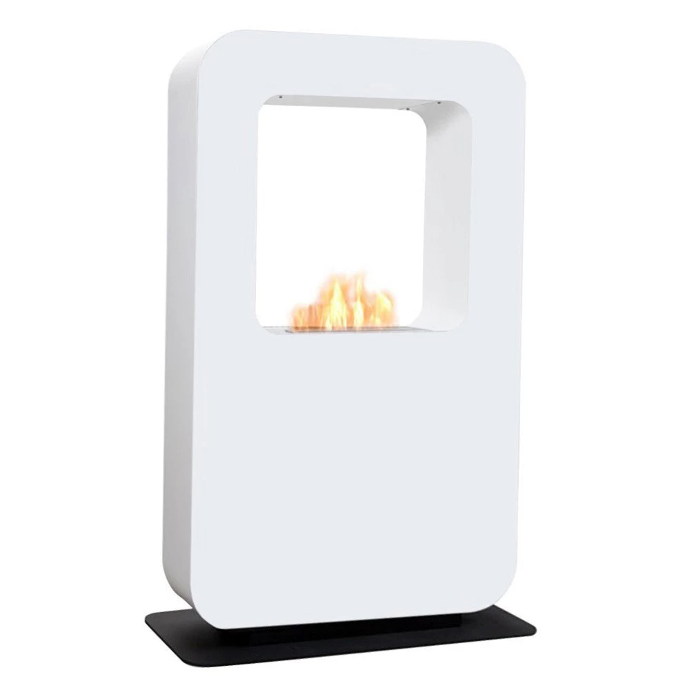 Safretti Curva XT - Weiß | Safretti | Freistehender Ethanol Kamin | Schwarz , Weiß