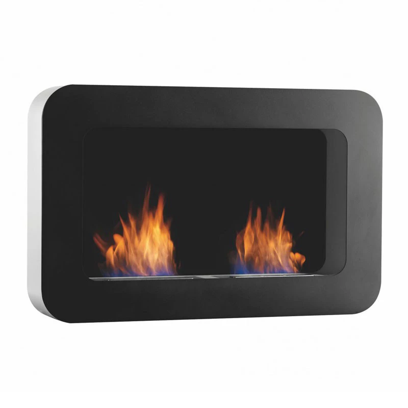 Safretti Curva DL - Schwarz | Safretti | Bioethanol Wandkamin | Weiß , Schwarz