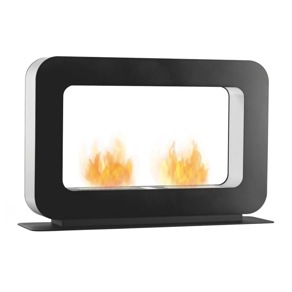 Safretti Curva DT - Schwarz | Safretti | Freistehender Ethanol Kamin | Weiß , Schwarz