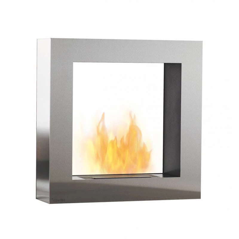 Safretti Cubico ST | Safretti | Freistehender Ethanol Kamin | Gebürsteter Stahl