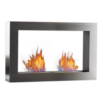Safretti Cubico DT | Safretti | Freistehender Ethanol Kamin | Gebürsteter Stahl