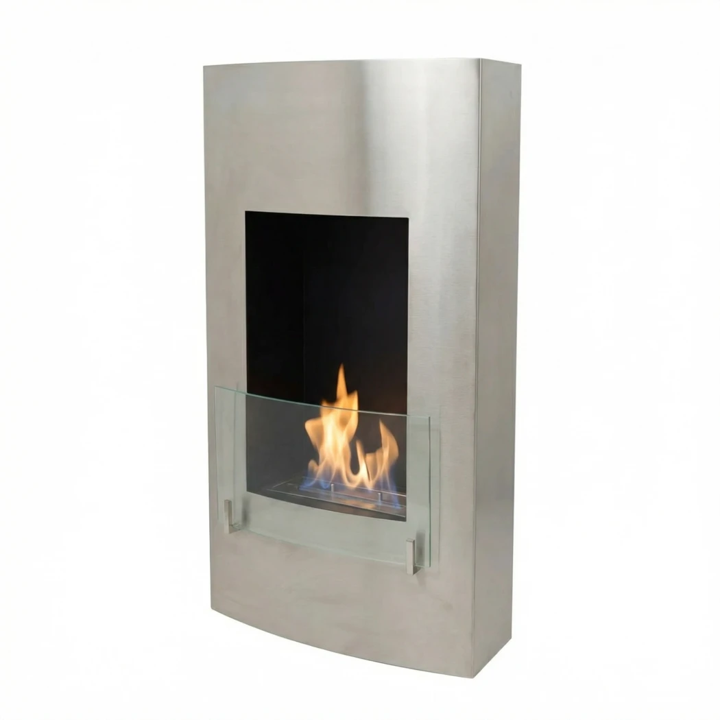Bio-Kamin im Hochkant-Format | ScandiFlames | Bioethanol Wandkamin | Rostfreier Stahl