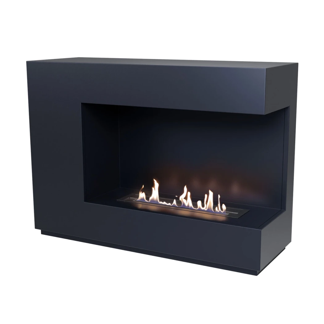 ScandiFlames Seattle Bioethanol-Kamin – Freistehender Kamin mit beidseitiger Flammenansicht | 2,5 kW Heizleistung