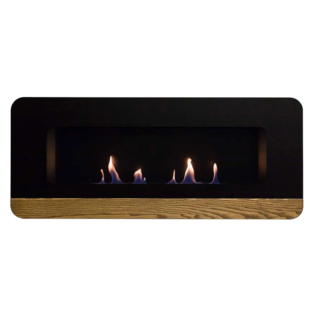 Cora Duo - Schwarz | Nordlys Denmark | Bioethanol Wandkamin | Schwarz