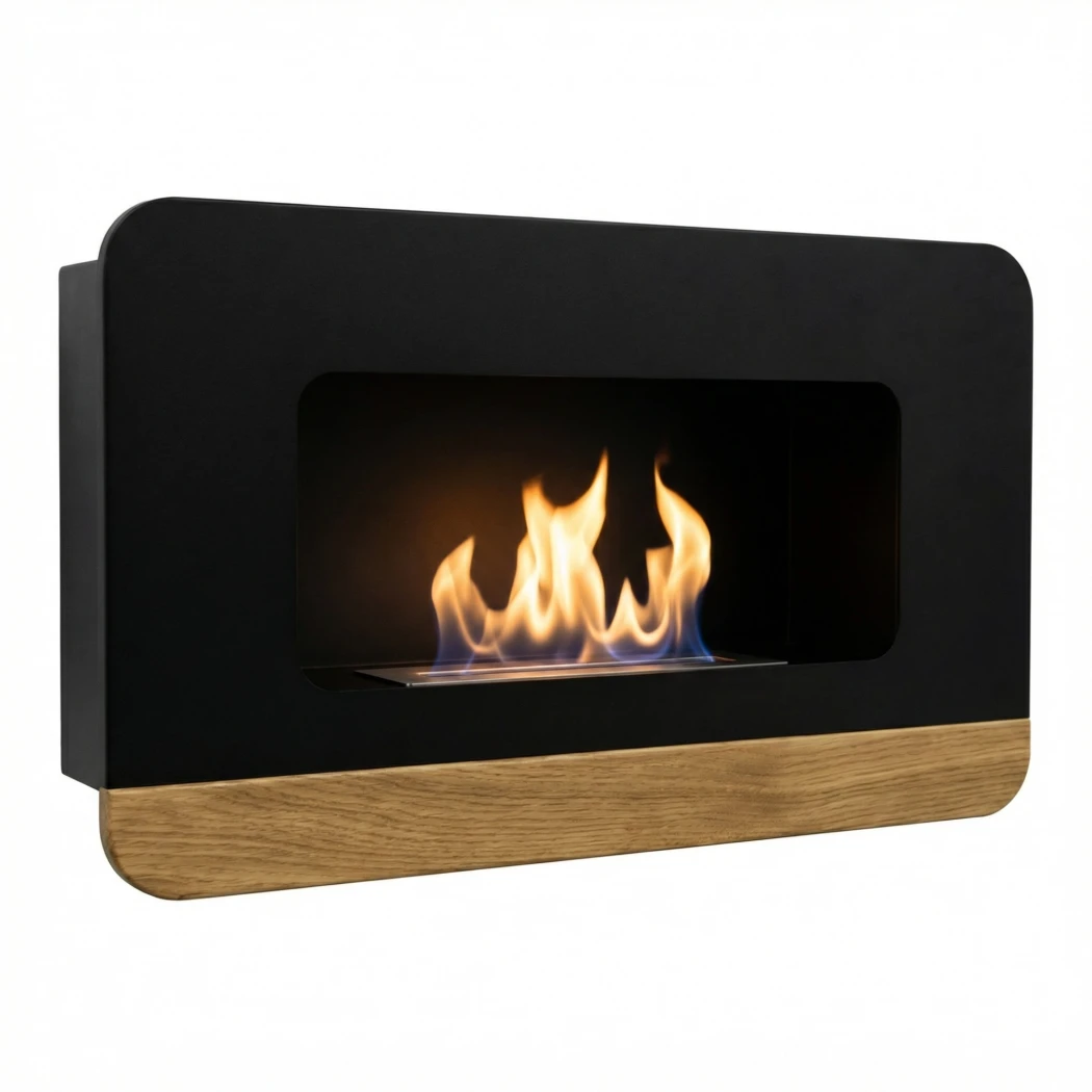 Cora Uno - Schwarz | Nordlys Denmark | Bioethanol Wandkamin | Schwarz