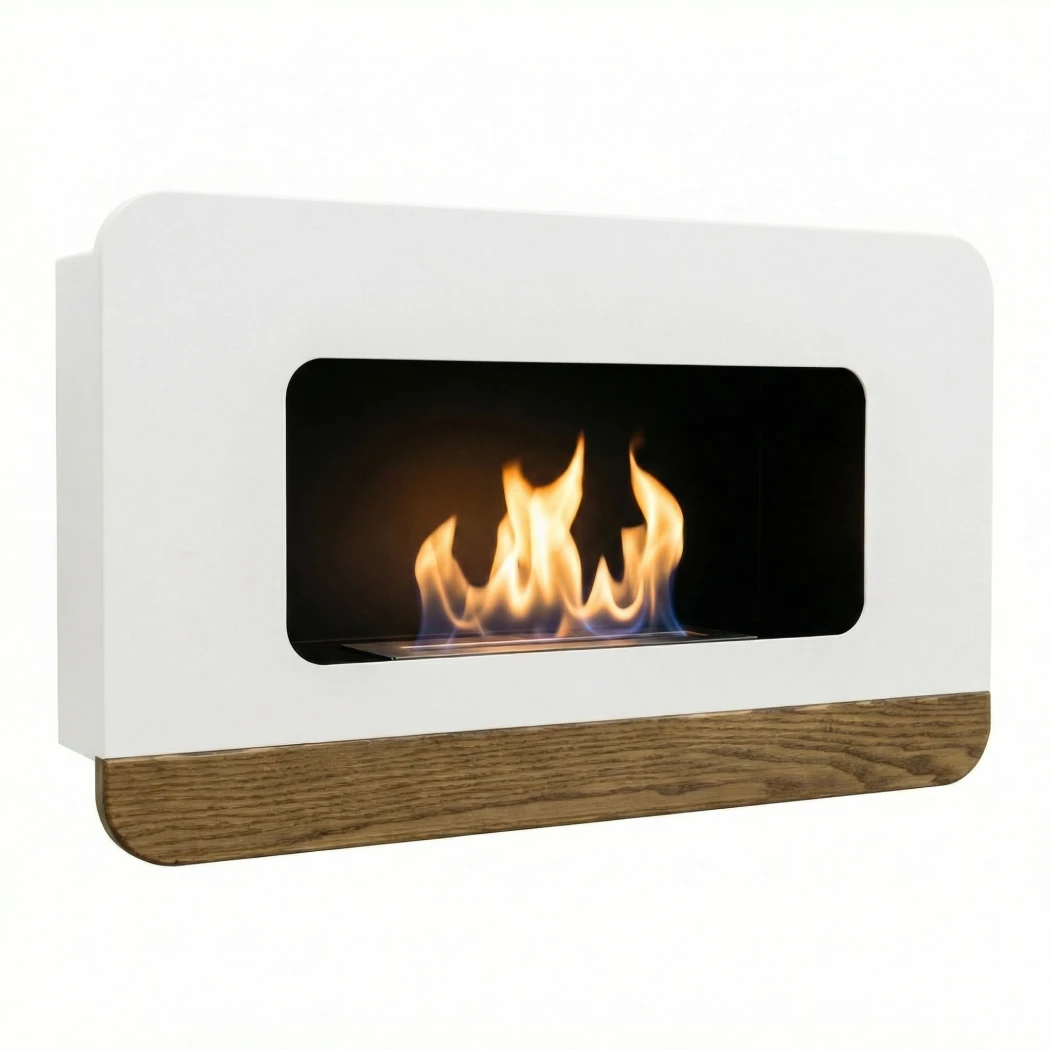 Cora Uno - Weiß | Nordlys Denmark | Bioethanol Wandkamin | Weiß
