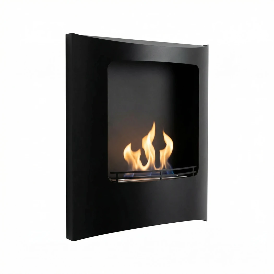 Retra Duo - Schwarz | Nordlys Denmark | Bioethanol Wandkamin | Schwarz