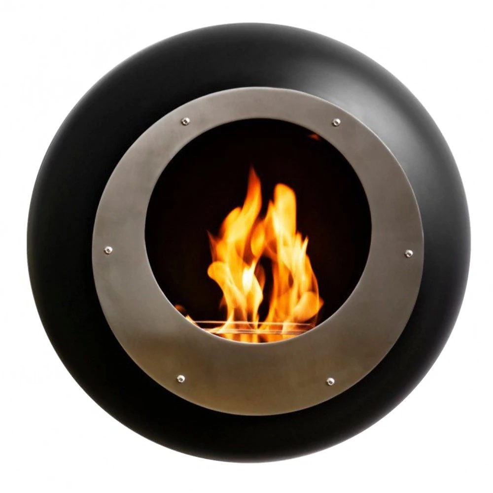 Cocoon Vellum Schwarz | Cocoon Fires | Bioethanol Wandkamin | Preto Mate