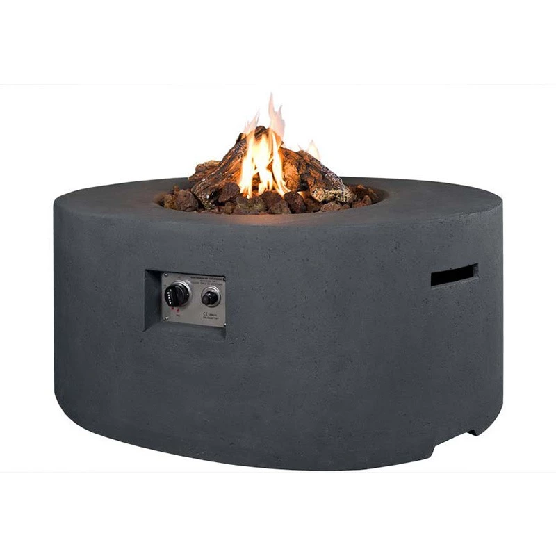 Cocoon ovaler Tischkamin in Anthrazit von Happy Cocooning