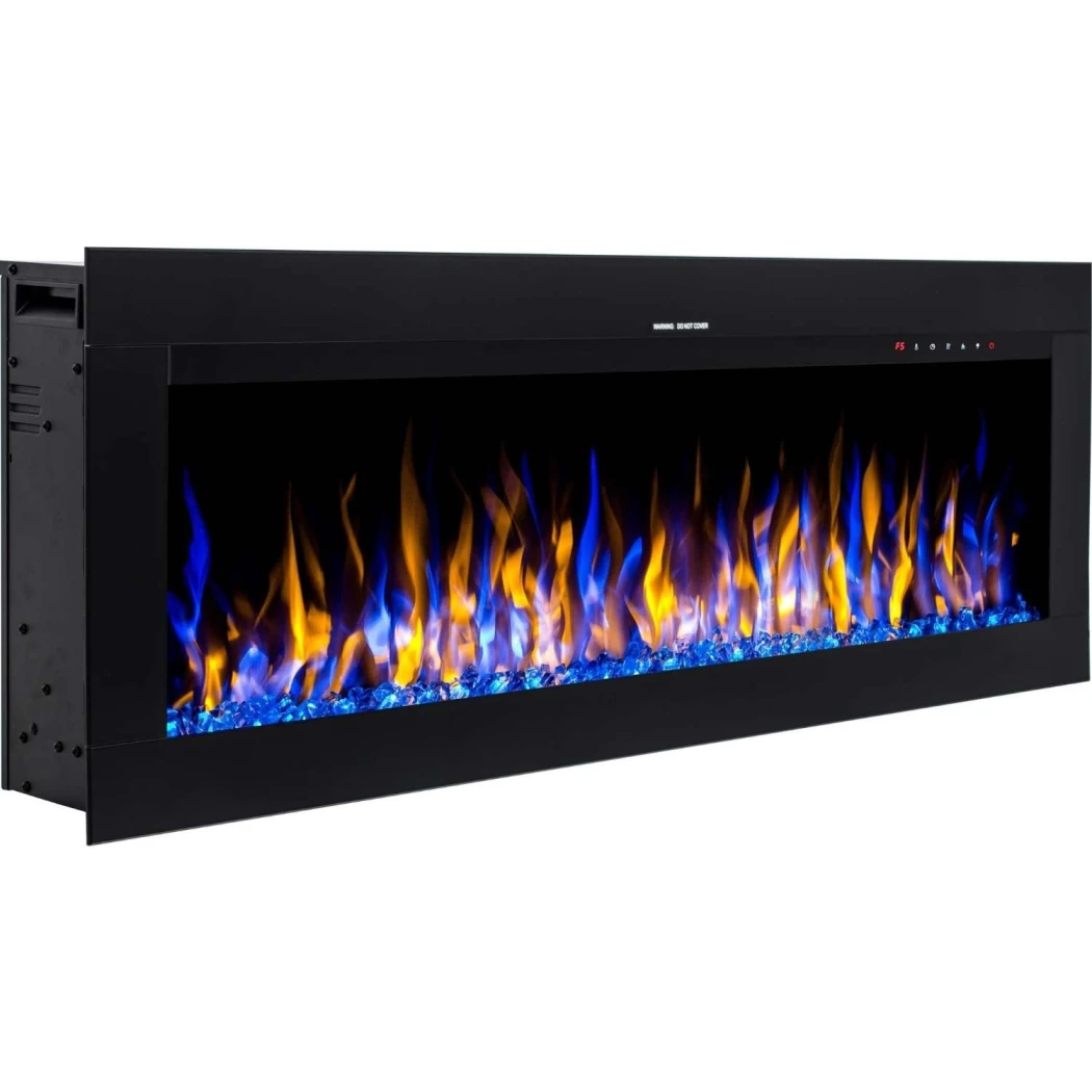 Aflamo Diamond 165 cm Elektrischer Kamin | | Elektro Wandkamin , Elektro Kamineinsatz Frontöffnung | Schwarz