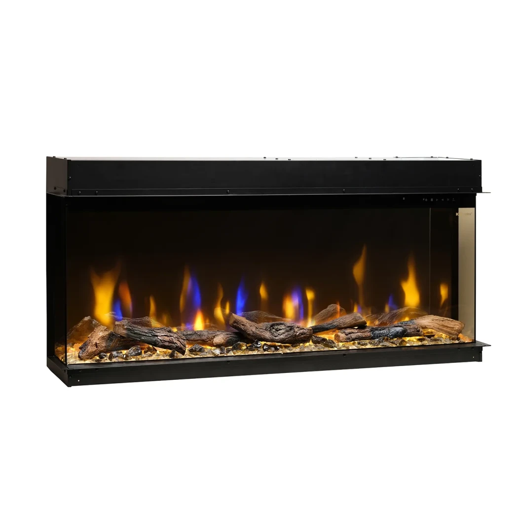 Ignite Bold 50 | Dimplex | 3-seitiger Elektro Einbaukamin , Elektro Tunnel Einbaukamin , Elektro Kamineinsatz Frontöffnung | Schwarz