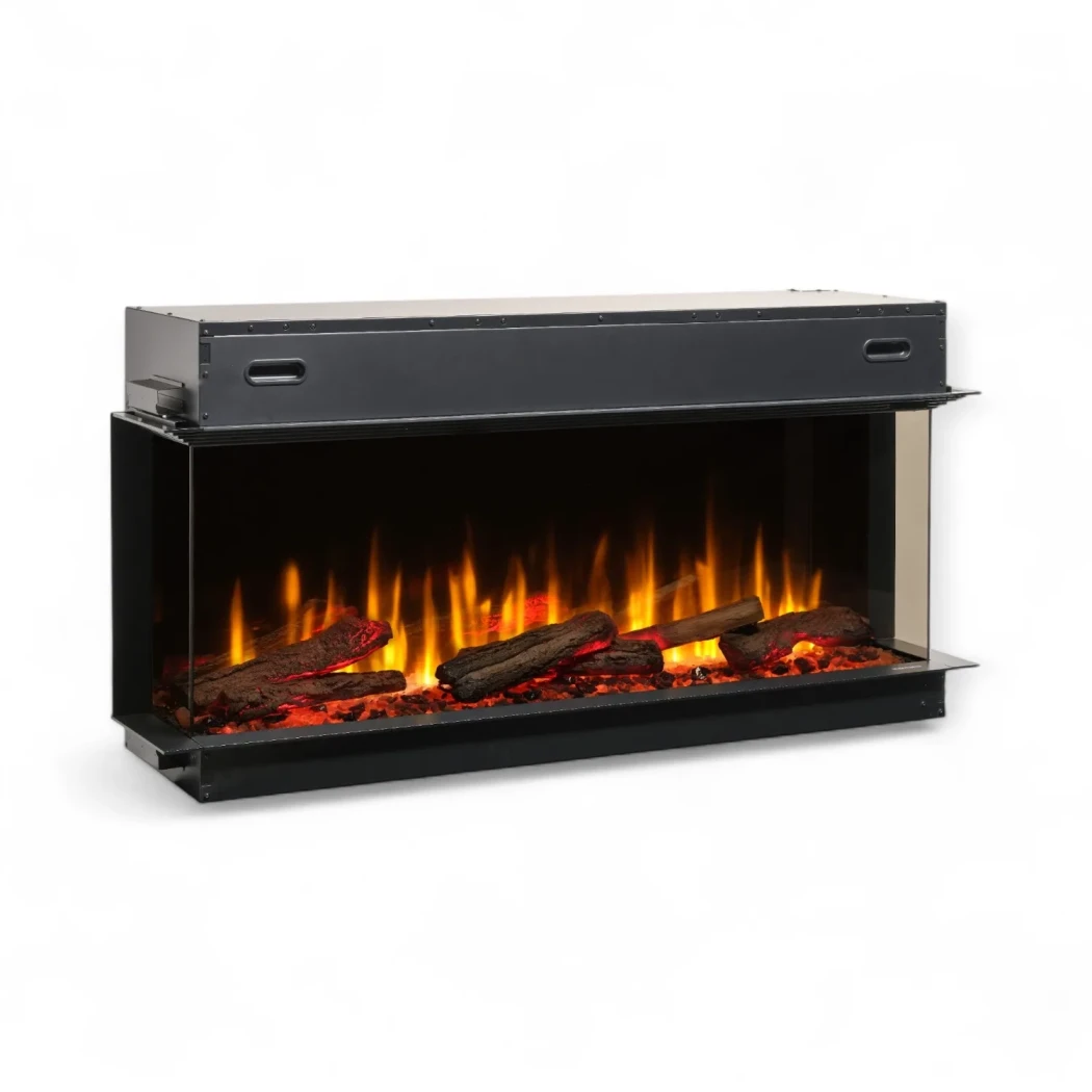 Ignite Ultra 50 | Dimplex | 3-seitiger Elektro Einbaukamin , Elektro Kamineinsatz Frontöffnung , Elektro Tunnel Einbaukamin | Schwarz