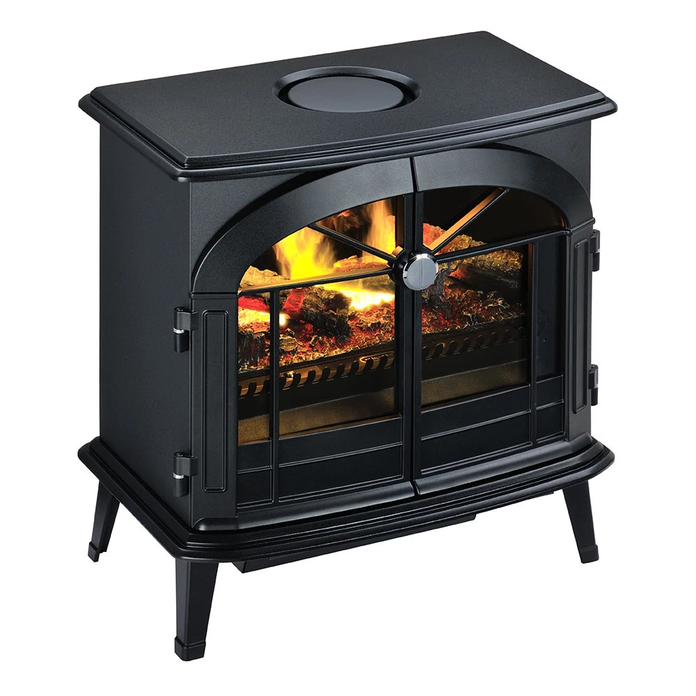 Stockbridge Hybridkamin in schwarz | Dimplex | Wasserdampf Brenner | Schwarz
