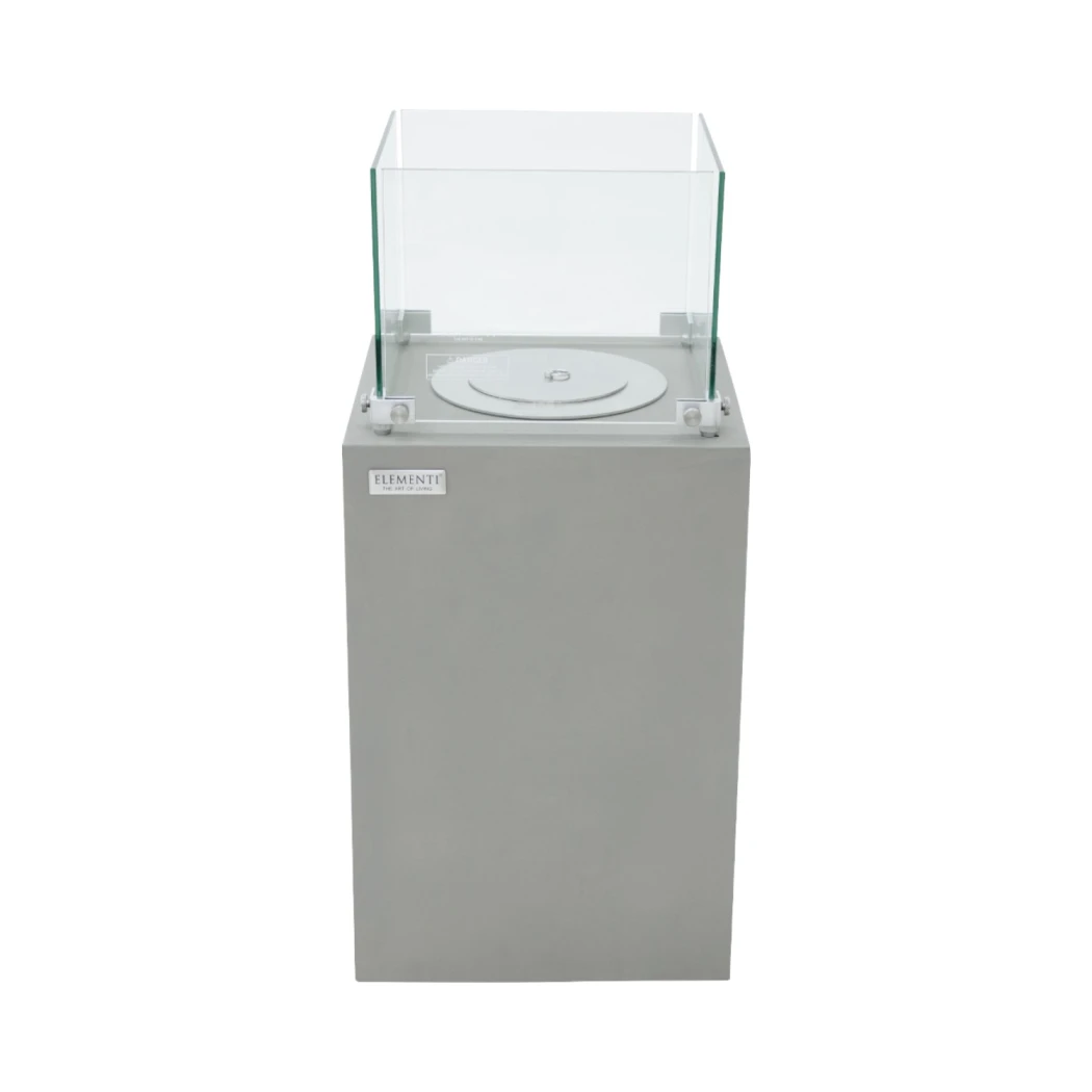 OIA Bioethanol Kamin – Space Grey | Elementi Fires | Freistehender Ethanol Kamin | Weiß