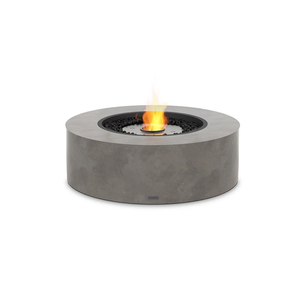 Ark 40 Ethanol Feuertisch | EcoSmart Fire | Table with bioethanol fireplaec | Weiß , Schwarz , Grau