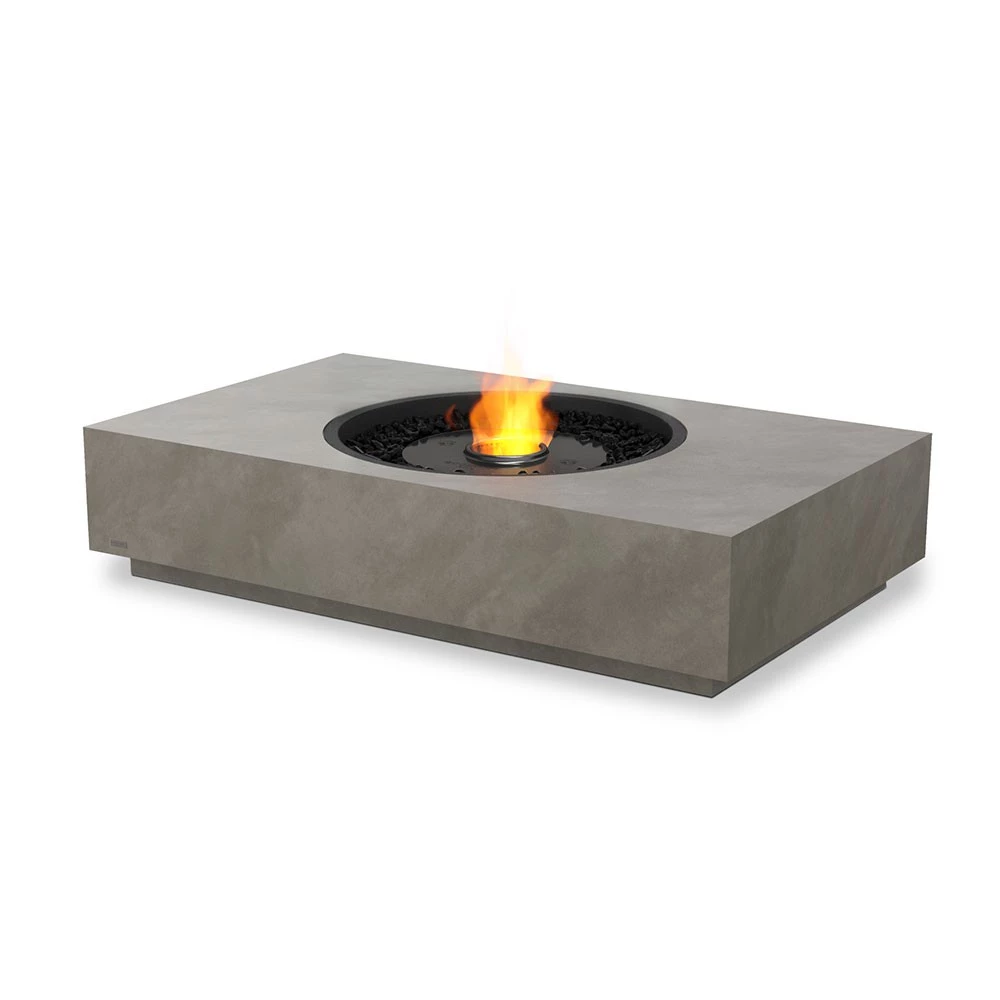 Martini 50 Ethanol Feuertisch | EcoSmart Fire | Table with bioethanol fireplaec | Teak , Weiß , Grau , Schwarz