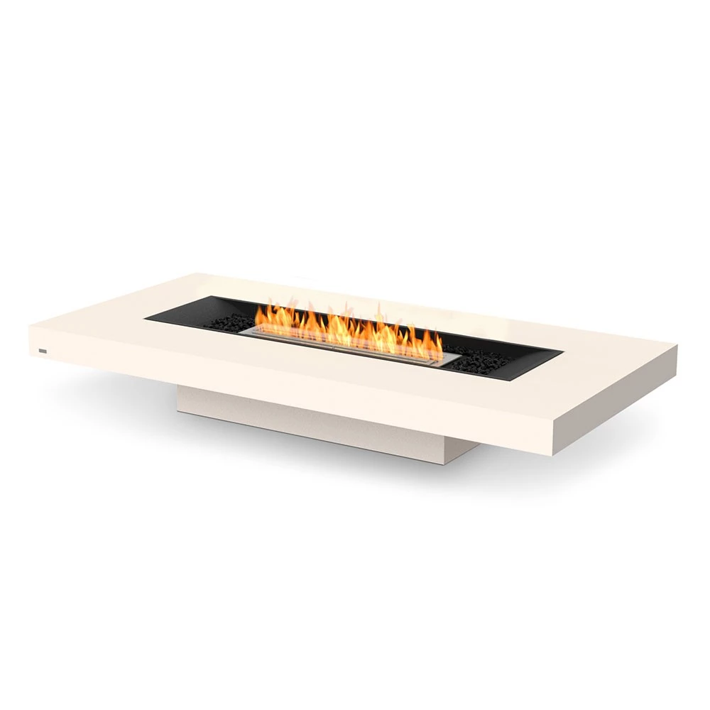 Gin 90 Low Ethanol Feuertisch | EcoSmart Fire | Table with bioethanol fireplaec | Schwarz , Grau , Teak , Weiß