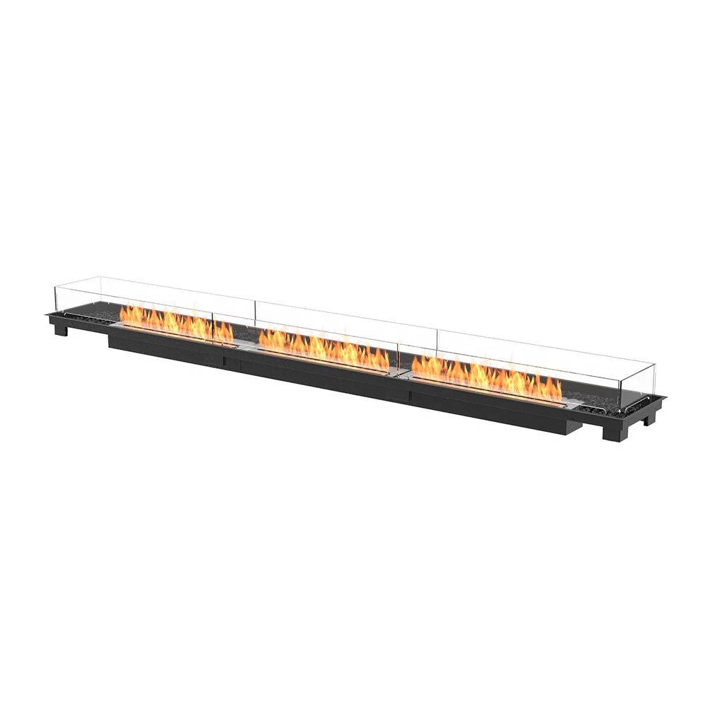 Linear 130 Einbau-Kit | EcoSmart Fire | Manueller Bioethanol Brenner | Stahl , Schwarz