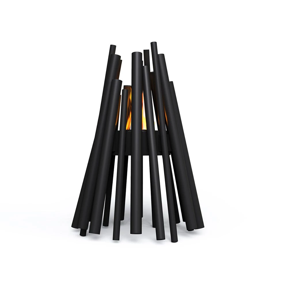 Stix Outdoor Ethanol Kamin | EcoSmart Fire | Outdoor bioethanol firepalce | Schwarz , Polierter Stahl