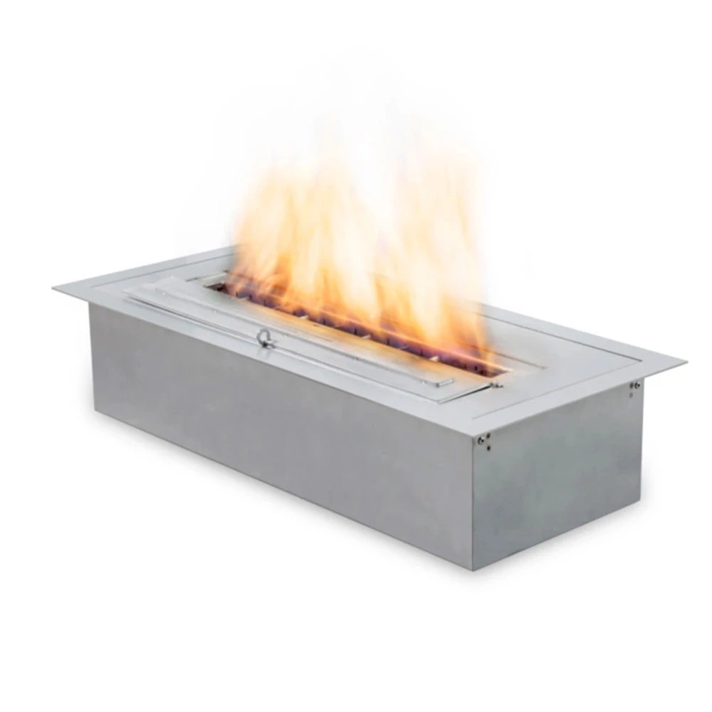 XL500 Bioethanol Brenner | EcoSmart Fire | Manueller Bioethanol Brenner | Rostfreier Stahl , Schwarz
