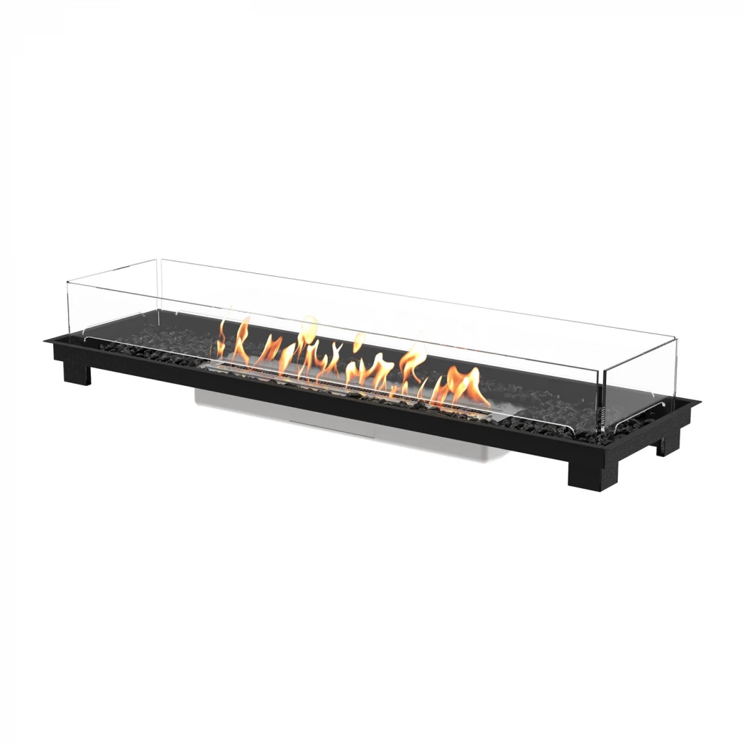 Linear 65 Einbau-Kit | EcoSmart Fire | Manueller Bioethanol Brenner | Stahl , Schwarz