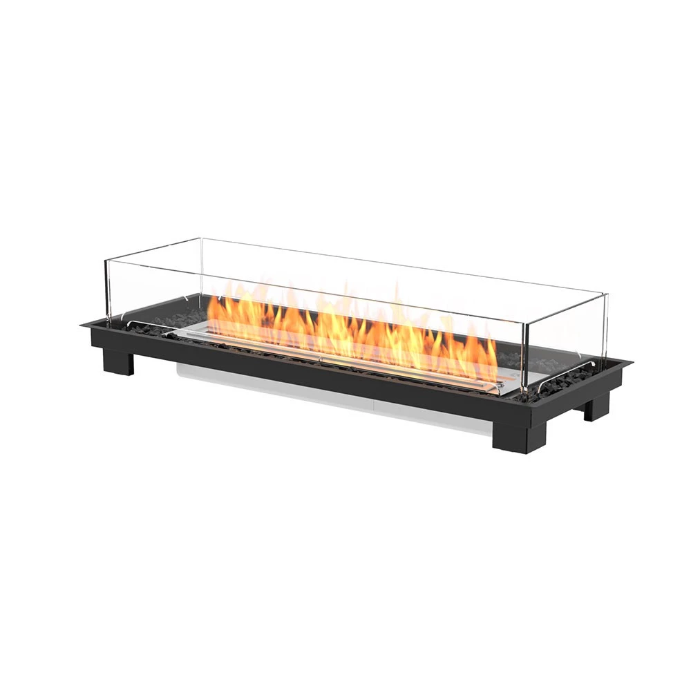 Linear 50 Einbau-Kit | EcoSmart Fire | Manueller Bioethanol Brenner | Schwarz