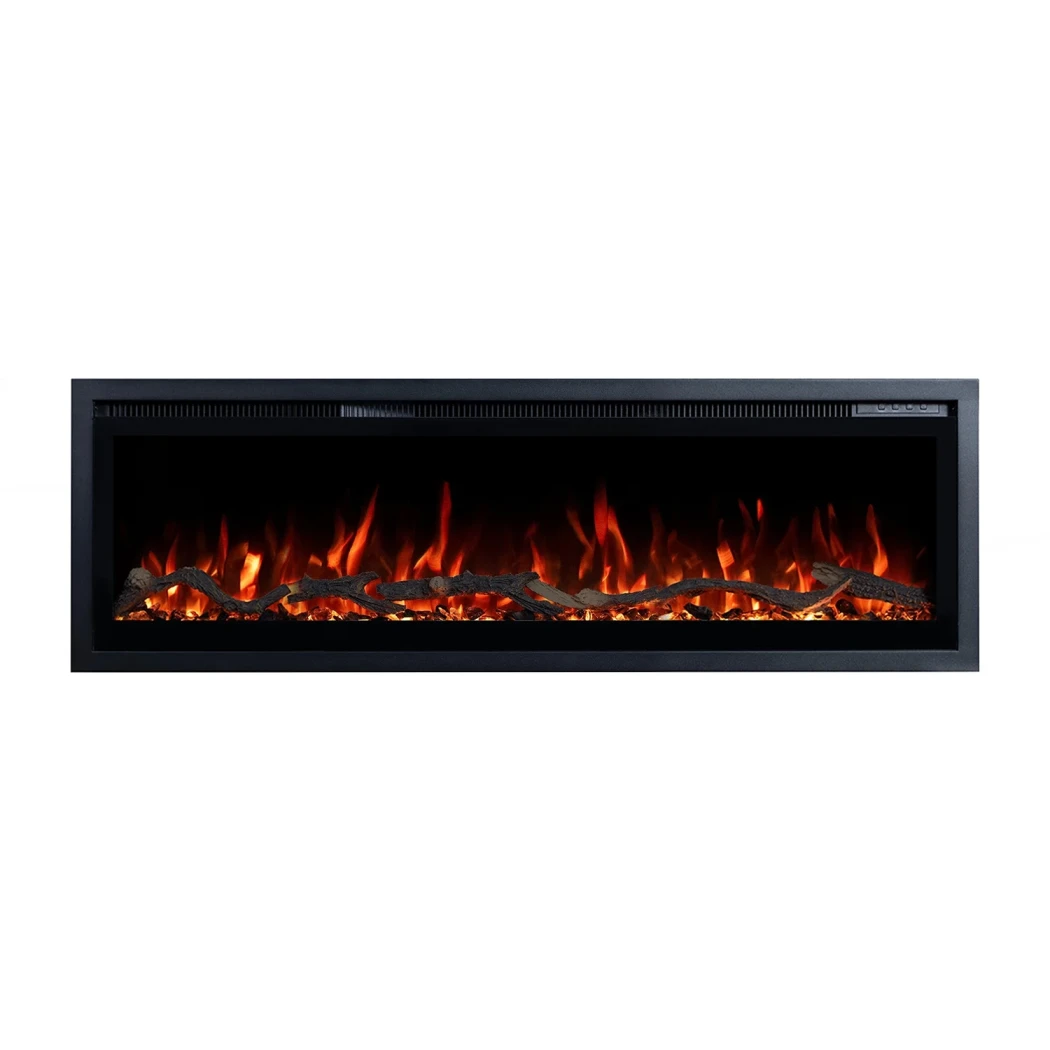 Regal 106 Elektrischer Kamin | Emotion Flame | 900W / 1800W | Knistern | App-Steuerung | Anpassbare Flammenfarben | Wandmontage, eingebaut, 